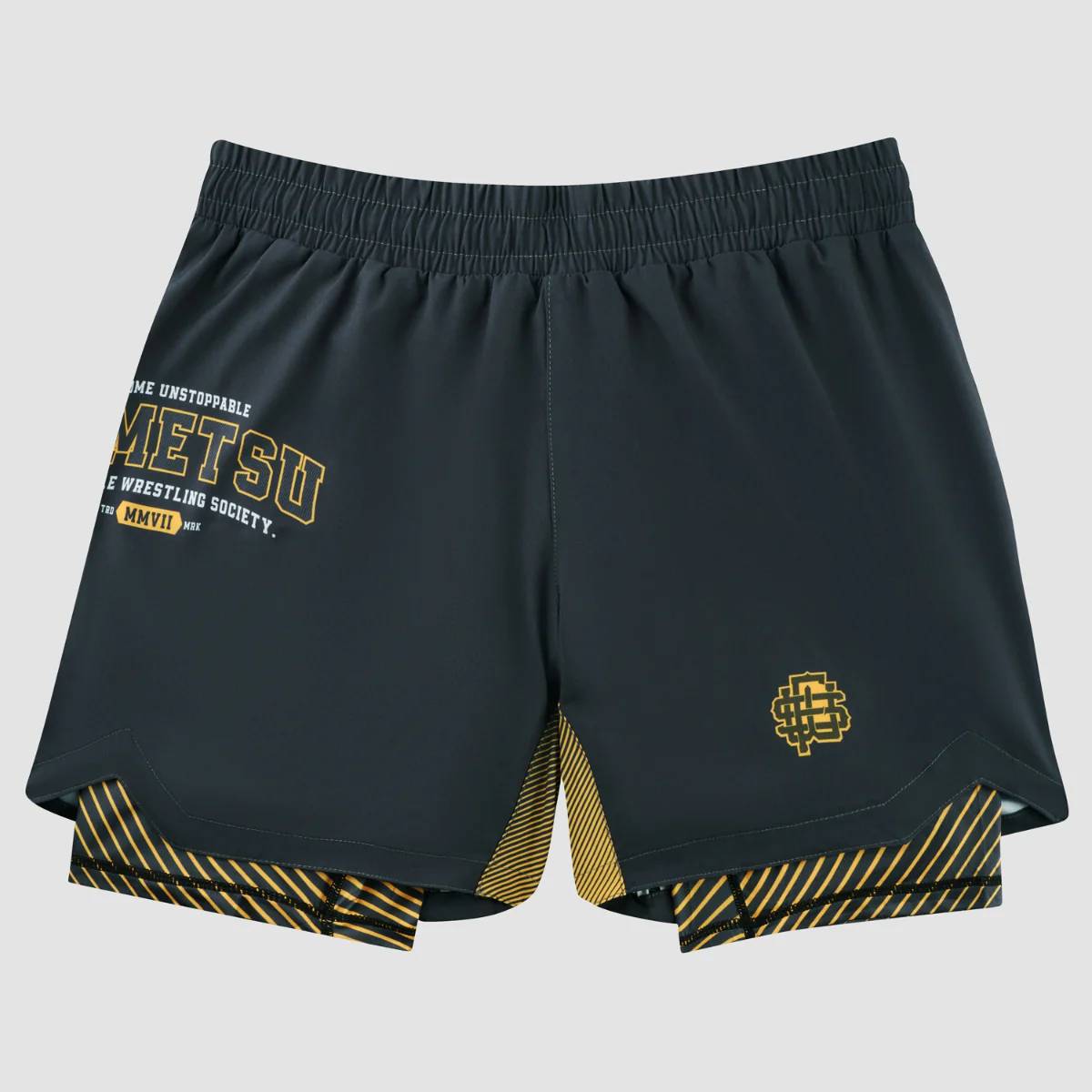 Fumetsu Dual Layer Varsity Fightshorts - Grau