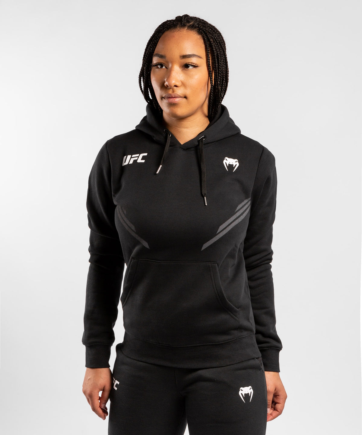 Felpa Con Cappuccio Donna UFC Venum Replica - Nero