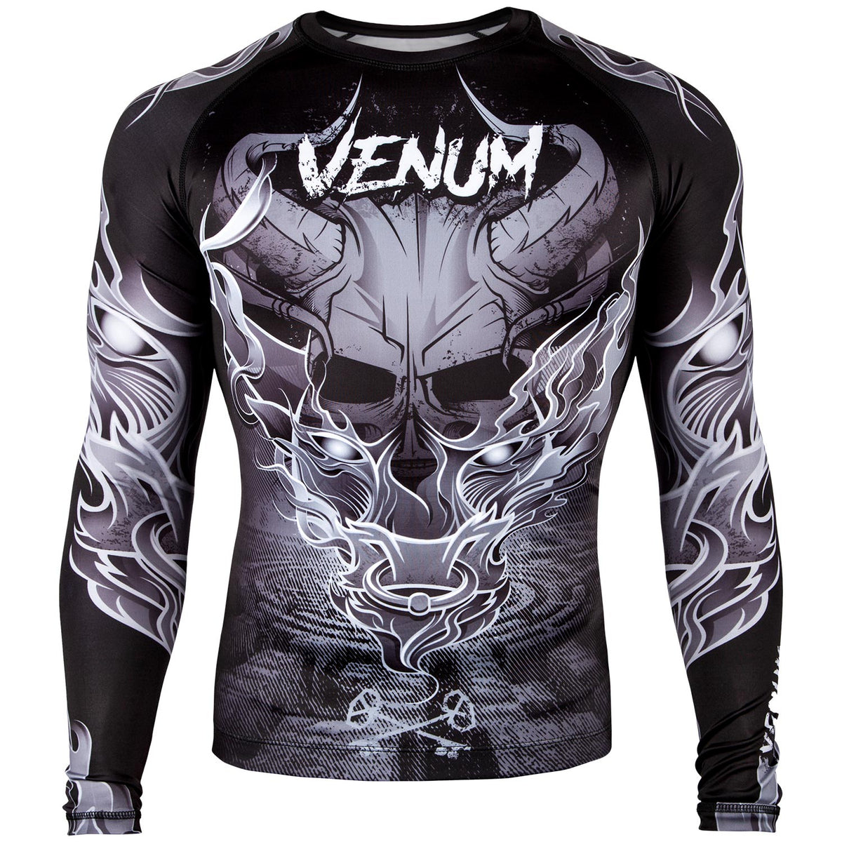 Venum Minotaurus Rashguard - Long Sleeves - Black/White