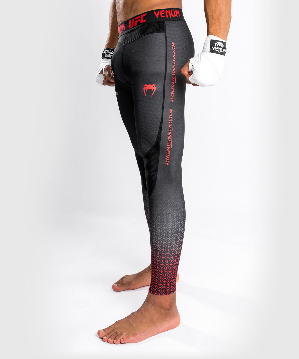 Pantalon de Compression UFC Venum Performance Institute - Noir/Rouge
