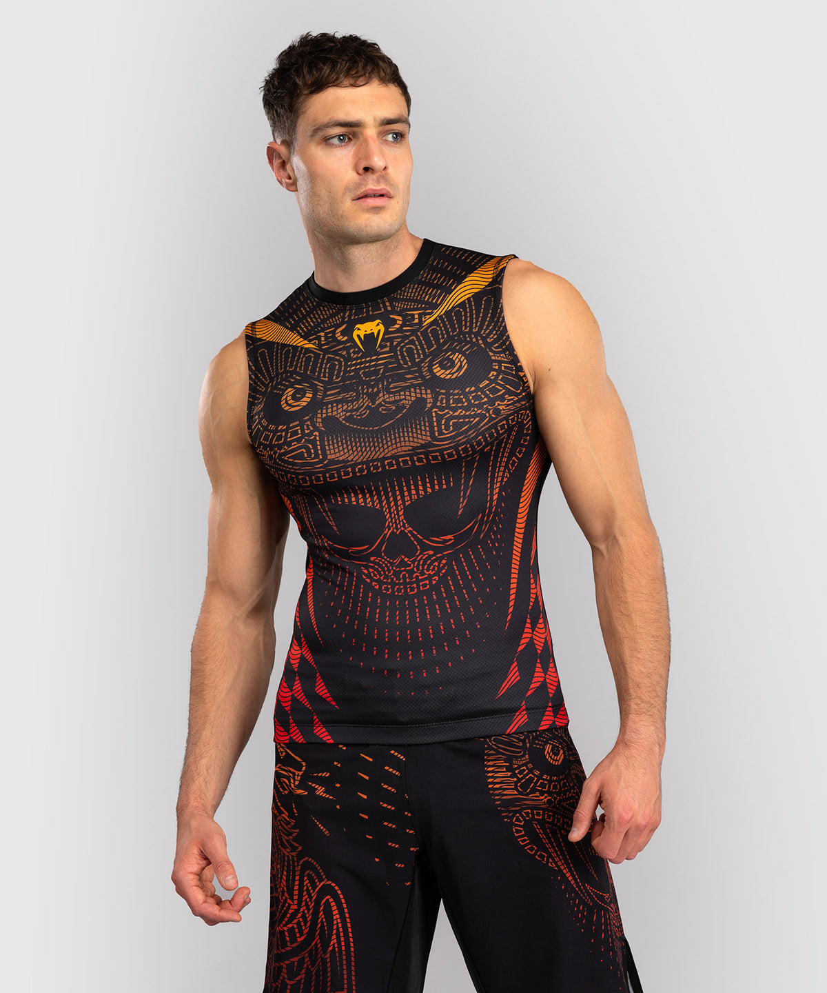 Venum Quetzal Fury Rashguard Senza Maniche - Nero/Rosso Fury/Arancio