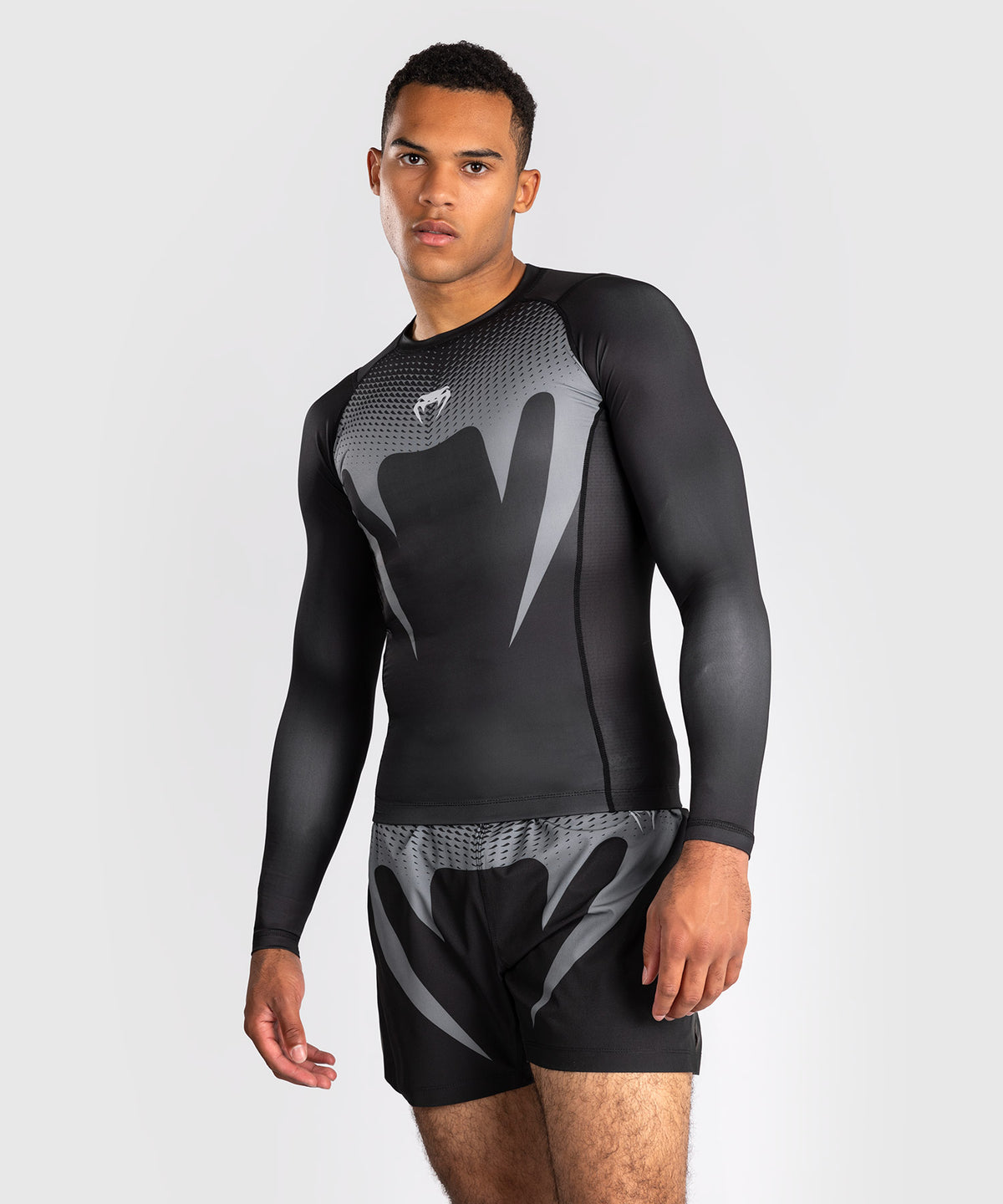 Rashguard Venum No Gi - Noir/Gris Argenté
