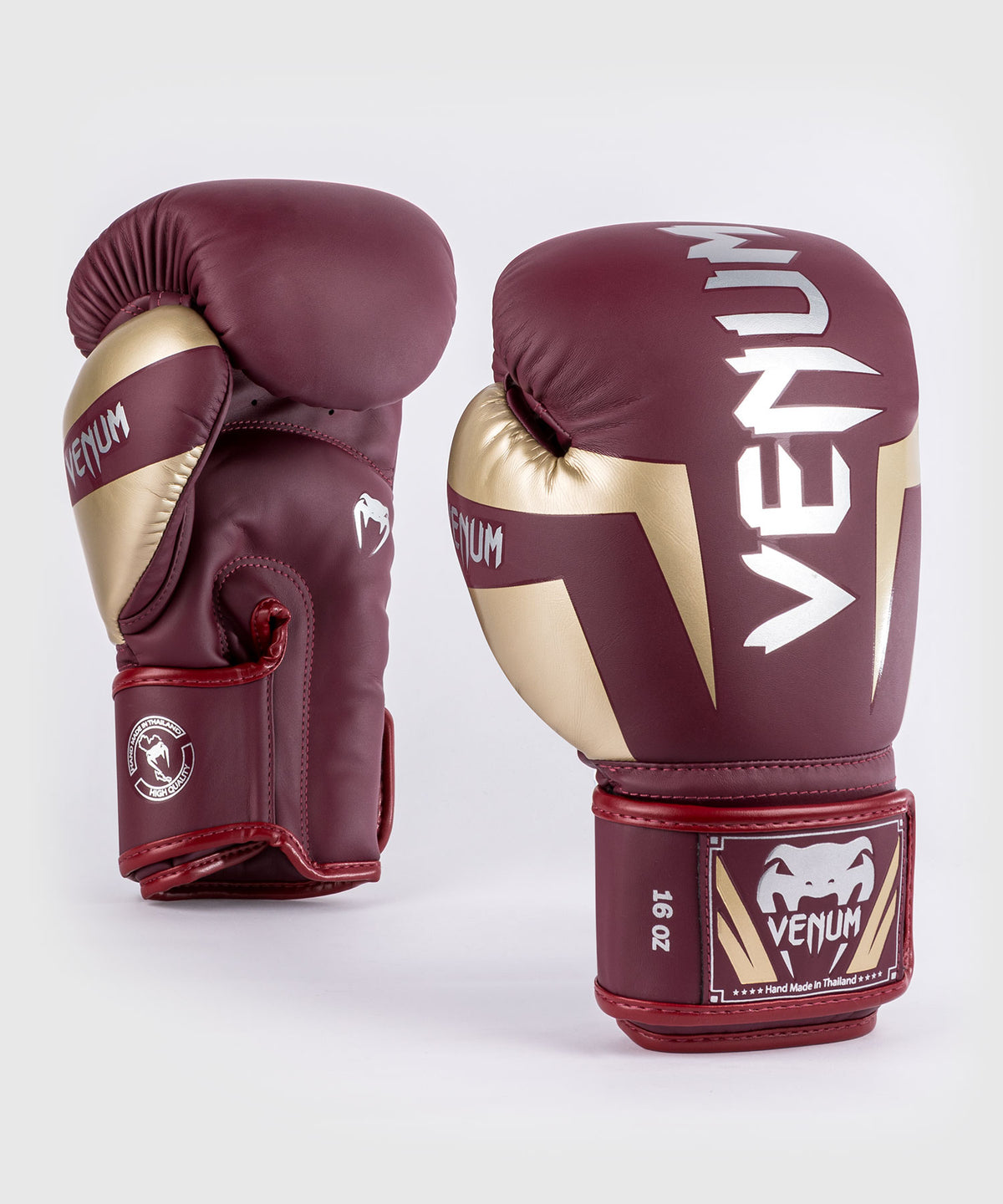 Venum Elite Guantes de Boxeo - Borgoña/Dorado