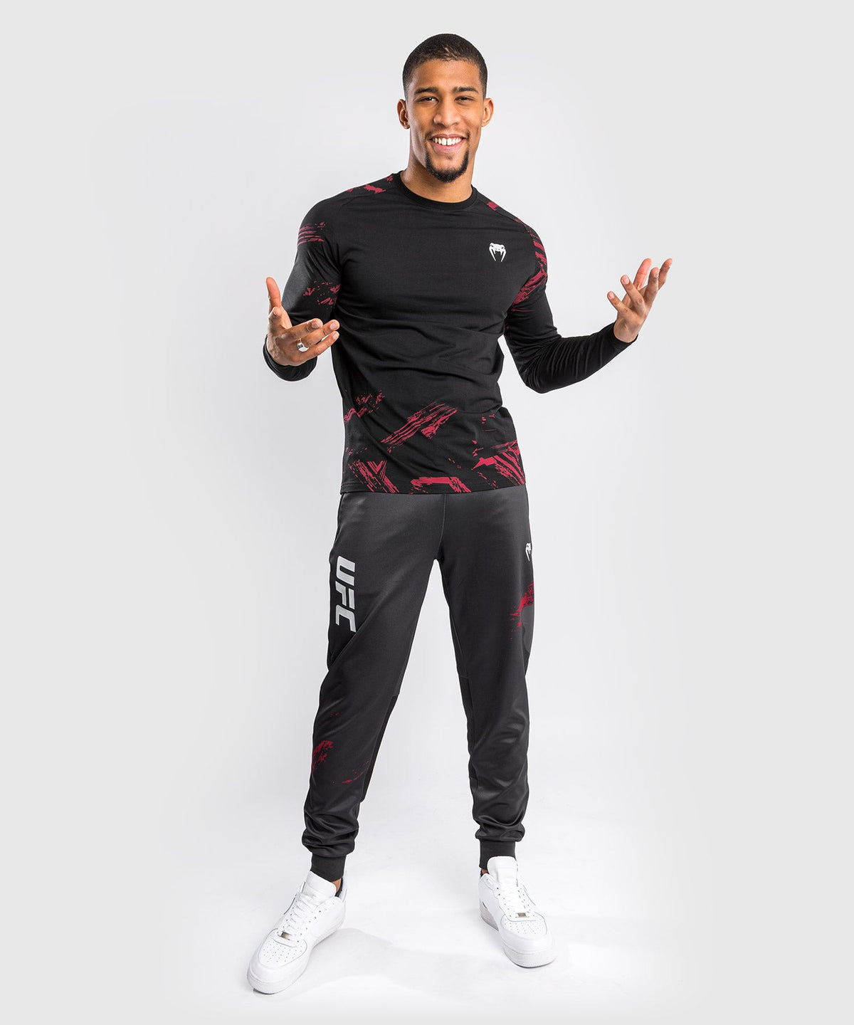 Venum Authentic Fight Week 2.0 UFC T-Shirt - Langarm - Schwarz/Rot