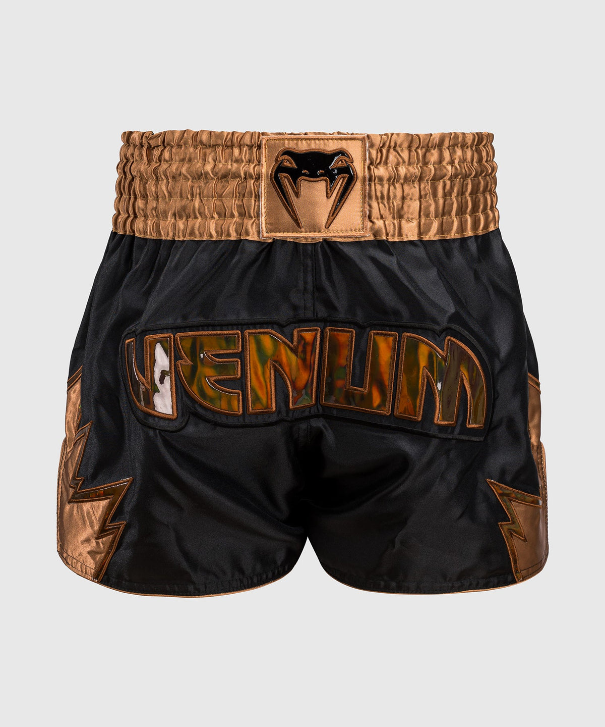 Venum Inferno Pantalones cortos de Muay Thai - Negro/Bronce