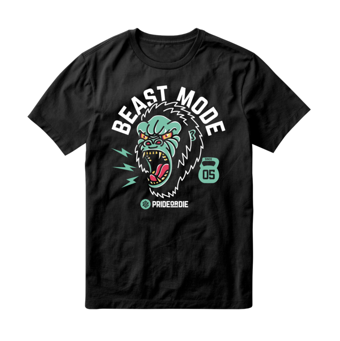Pride Or Die Beast Mode Trainings-T-Shirt - Schwarz