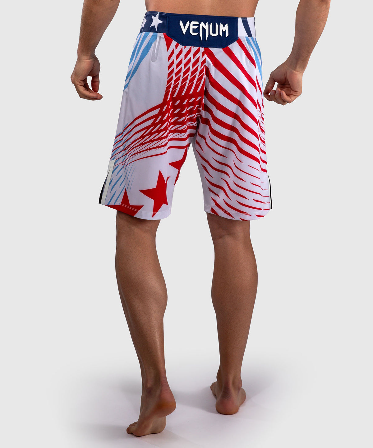 Official UFC Freedom 250 by Venum Authentic Fight Night Short de combat coupe longue pour homme - Blanc