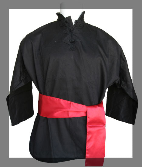 Fujimae Giacca da Kung-Fu con Cintura Rossa - Nero