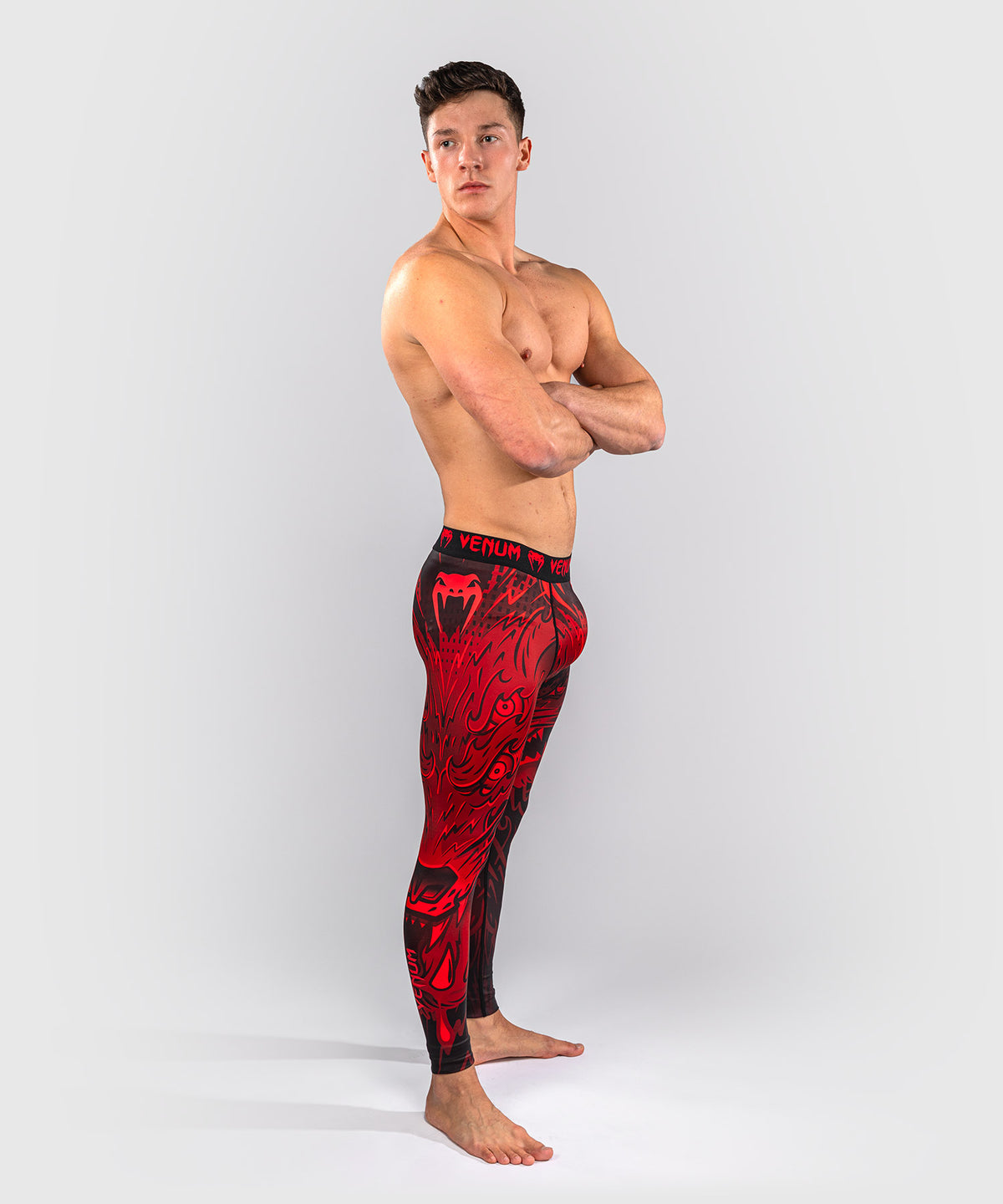 Venum Wolf Atak Spats – Schwarz/Rot