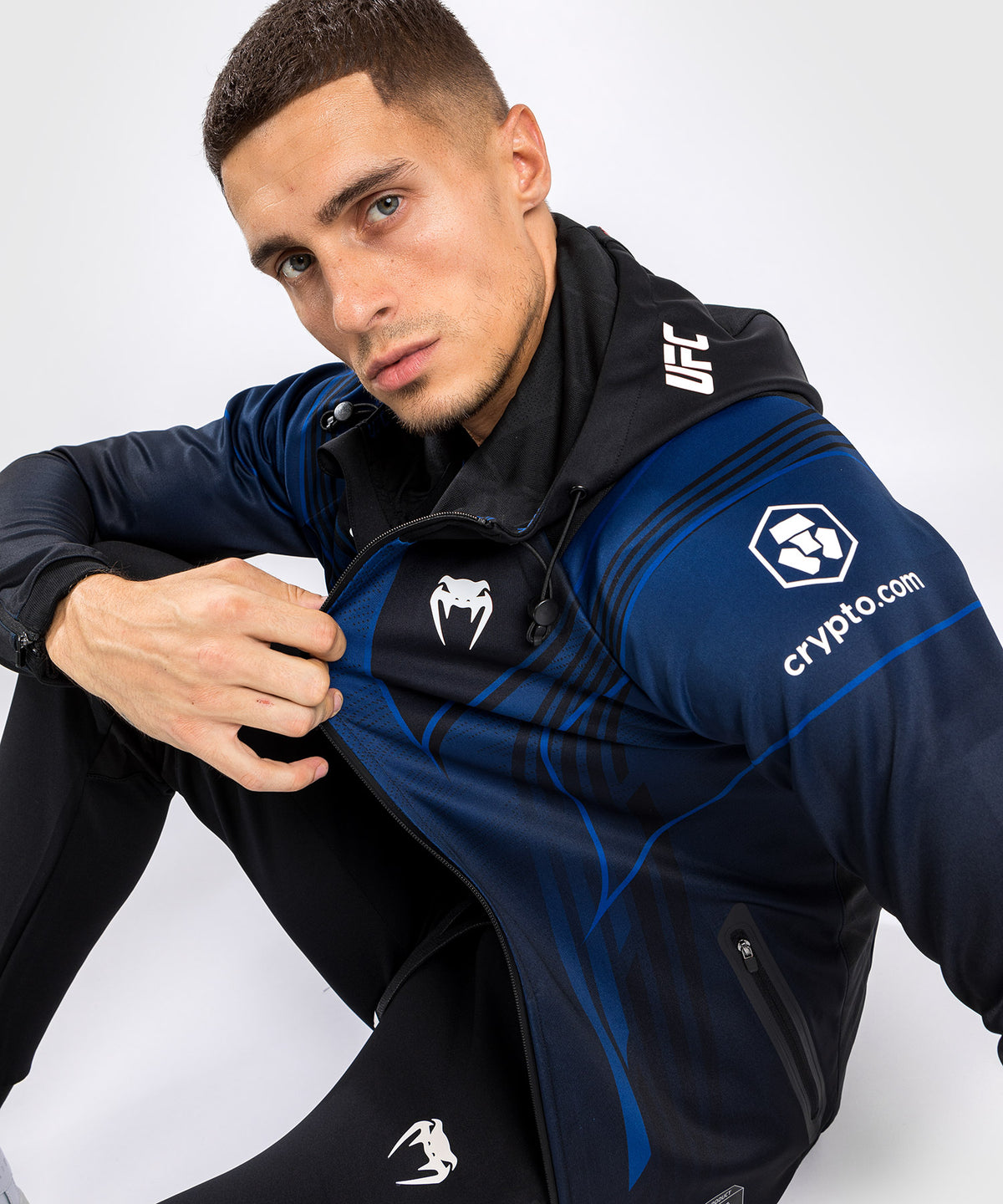 Felpa con cappuccio da uomo UFC Venum Authentic Fight Night 2.0 - Midnight Edition