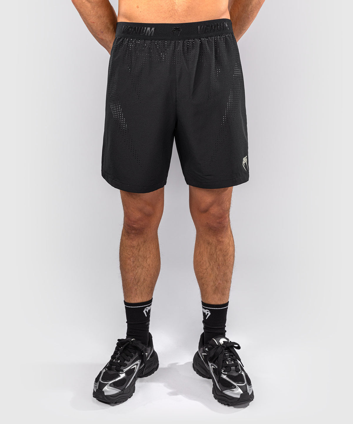 Pantalones cortos de entrenamiento híbridos Venum Lazer - Negro/Gris