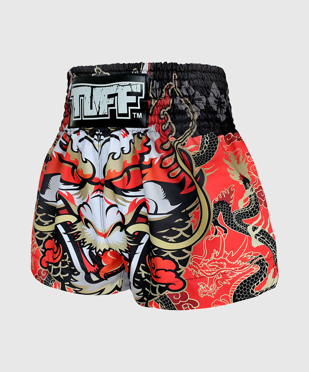 Tuff Dragon King Muay Thai Shorts - Red