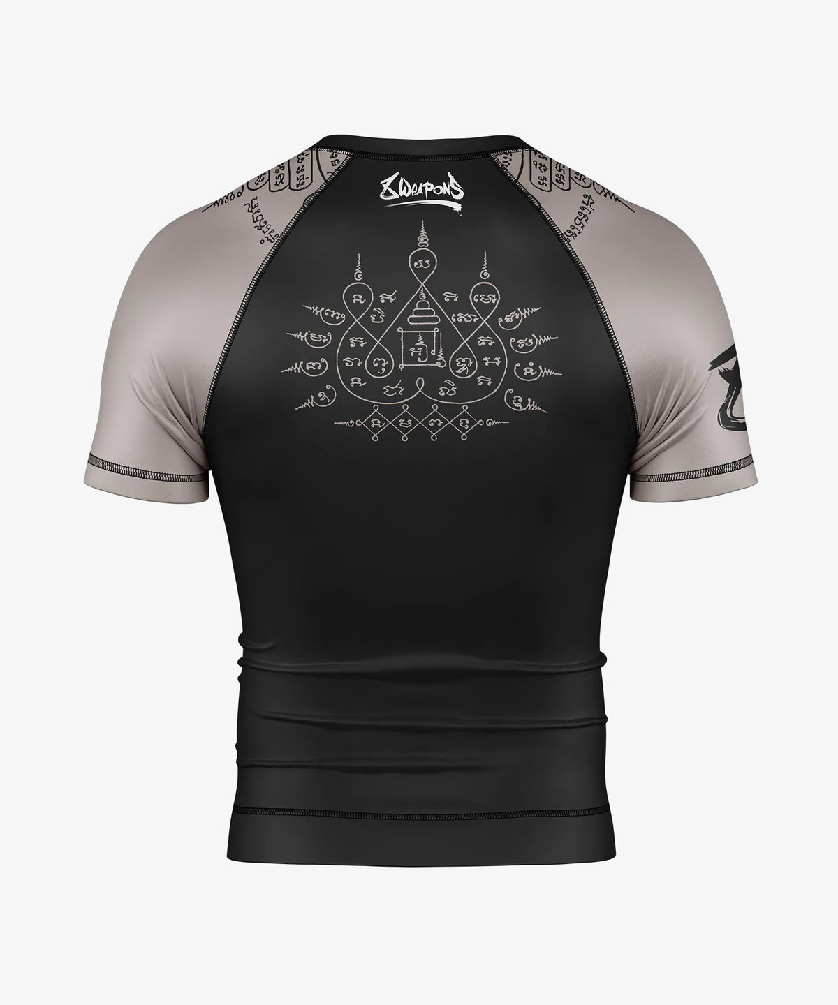 8 Weapons 8 Ways Yant 2.0 Rashguard - Black/Sand