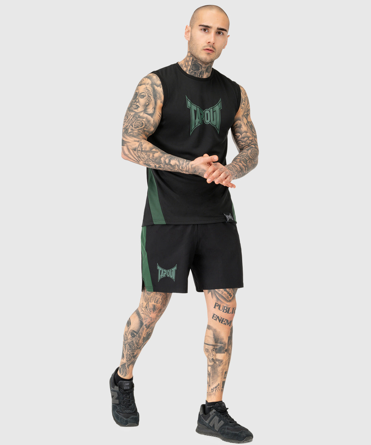 Tapout Training Fightshorts - Schwarz/Grün