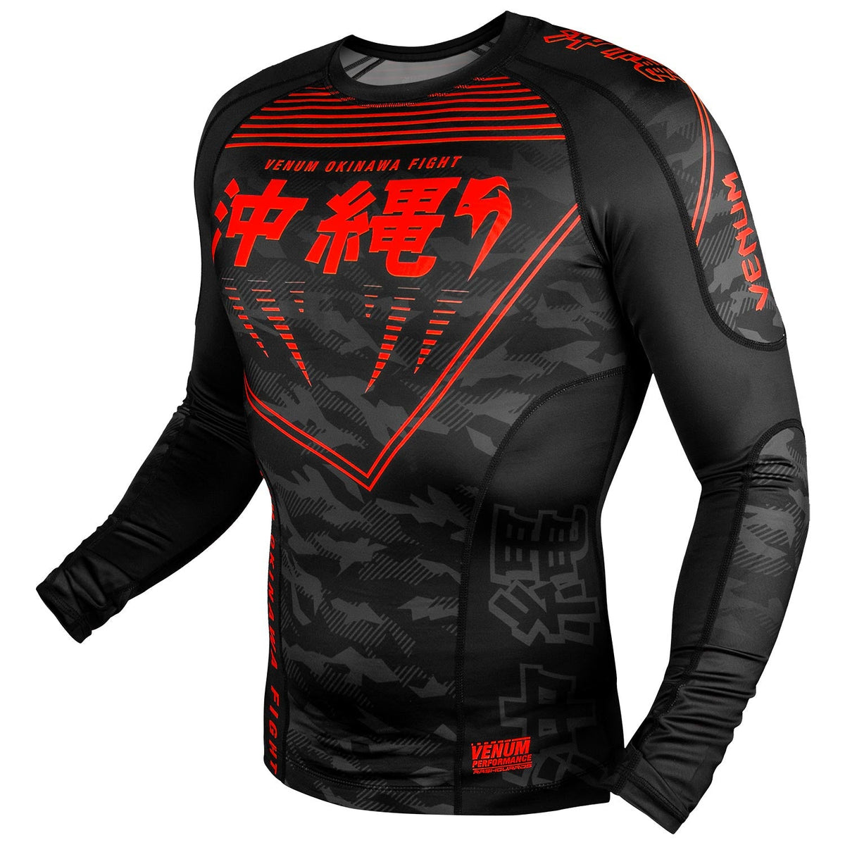 Rashguard Venum Okinawa 2.0 - Manches Longues - Noir/Rouge