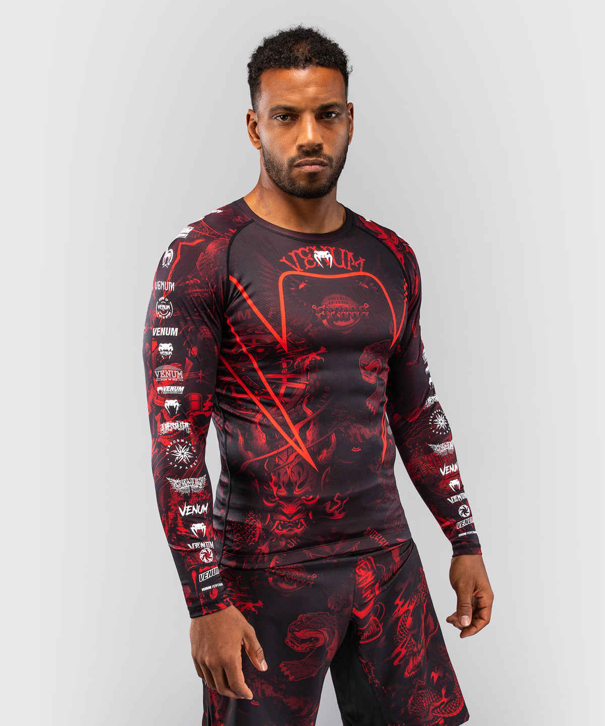 Venum 20th Anniversary Rashguard Manga Larga - Negro/Rojo