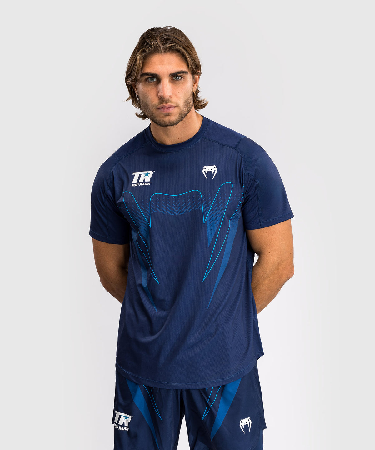 Venum x Top Rank Original Men's Dry Tech Shirt - Navy Blue