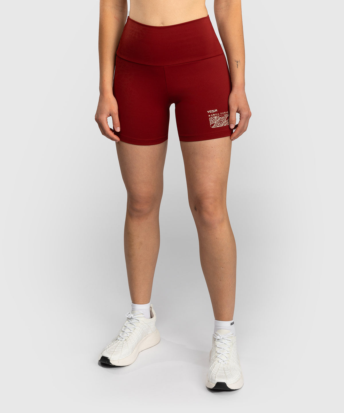 Short de Compression pour Femmes Venum Serpenti – Bordeaux/Ivoire