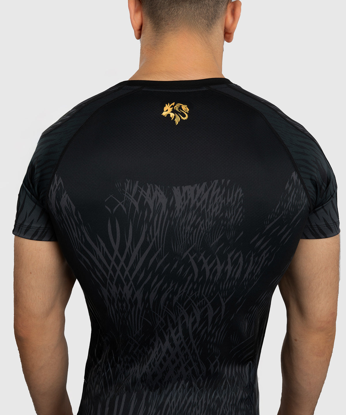 Venum x Chimaev Rashguard a Maniche Corte - Nero/Grigio