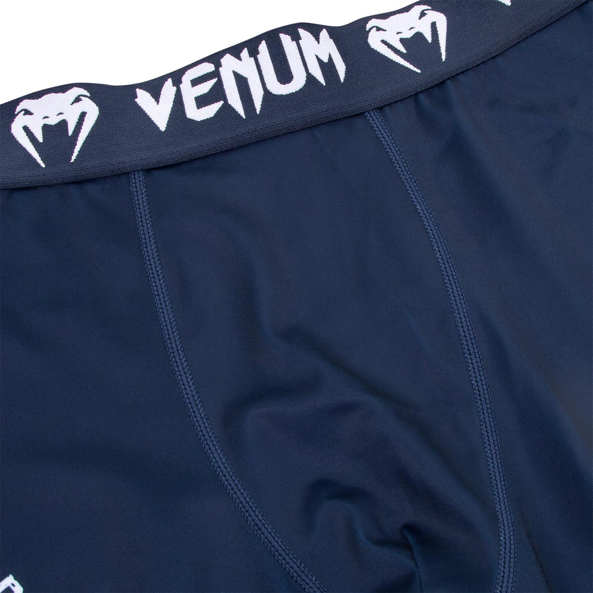 Pantaloni a compressione Venum Signature - Blu Marino/Bianco