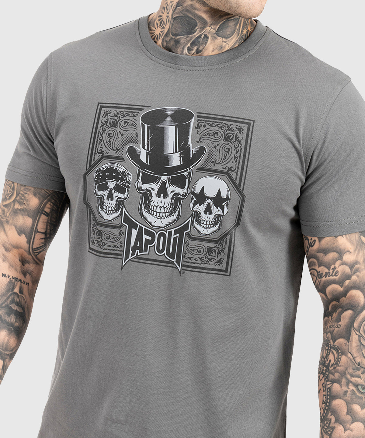 Tapout Skull T-shirt - Grigio/Nero
