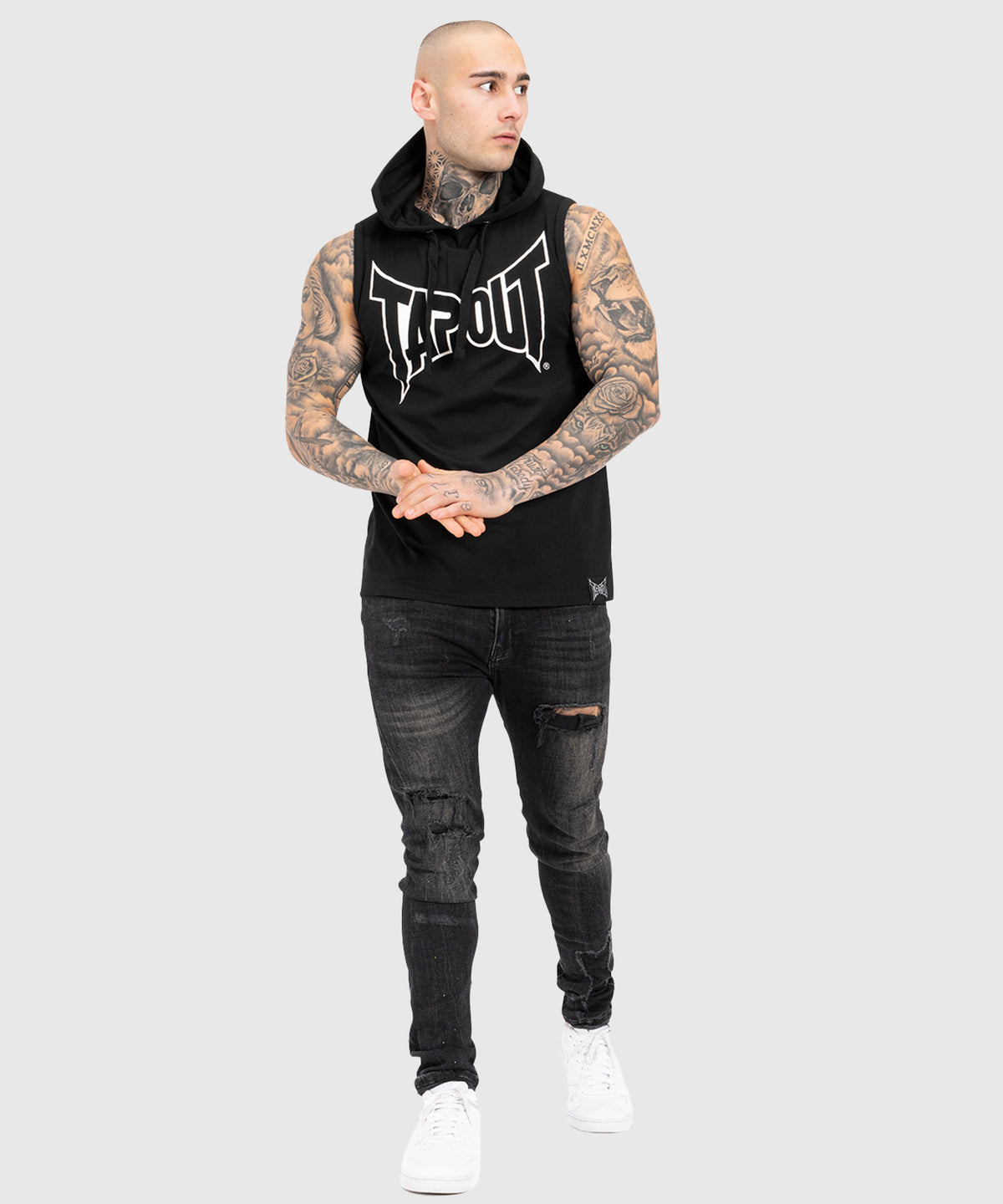 Tapout Alemada Hood Sudadera con Capucha - Negro/Blanco