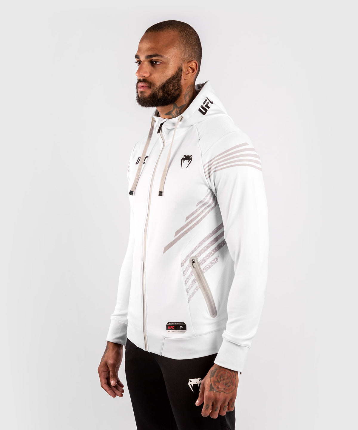 UFC Venum Authentic Fight Night Herren Walkout Hoodie - Weiß