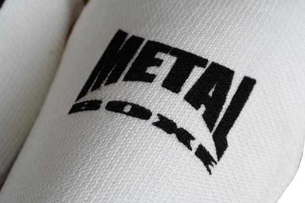 Protège-avant-bras en coton Metal Boxe - Blanc
