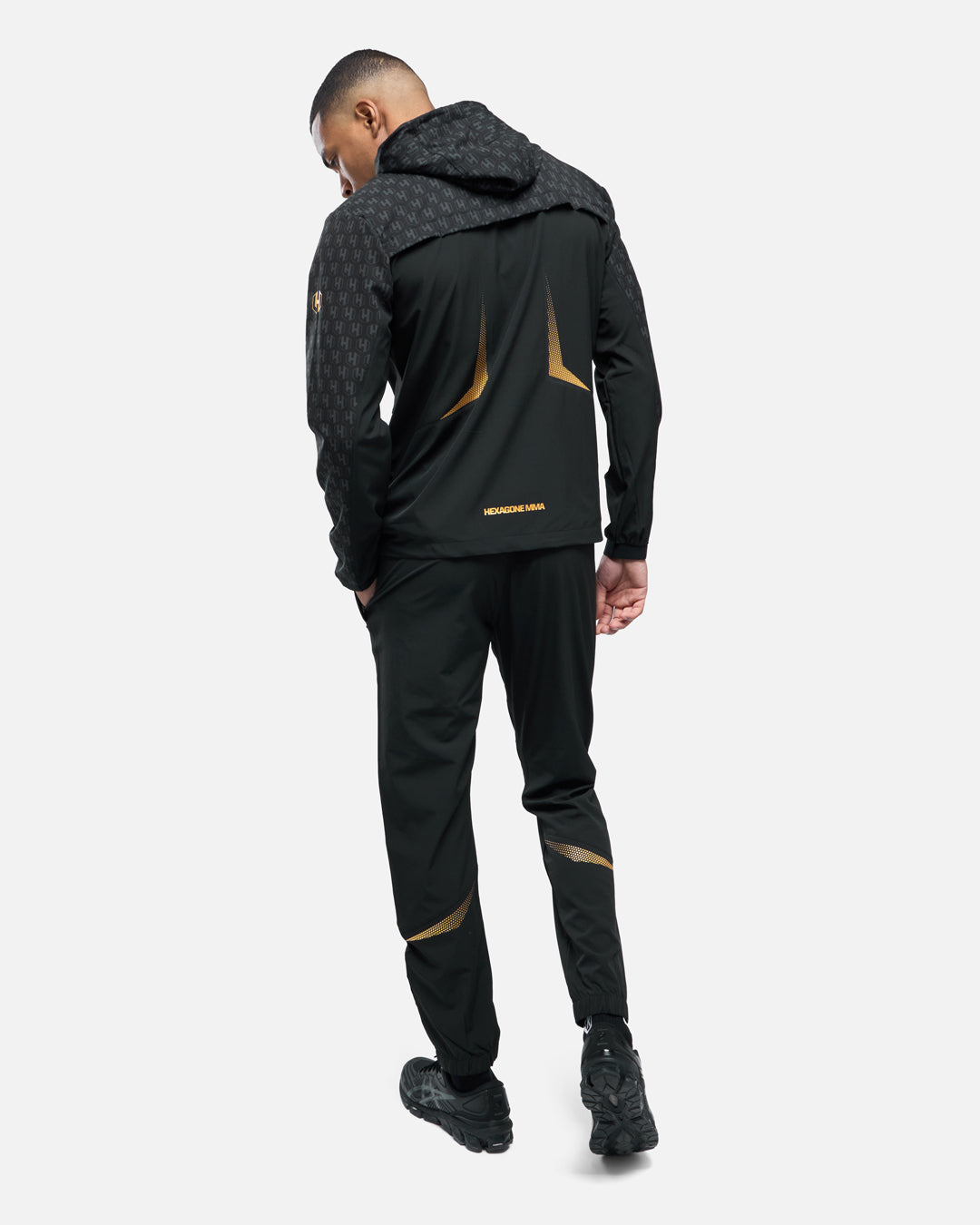 FK x Venum Hexagone MMA Komplettes Trainingsanzug-Set (Jacke + Hose) - Schwarz/Gold