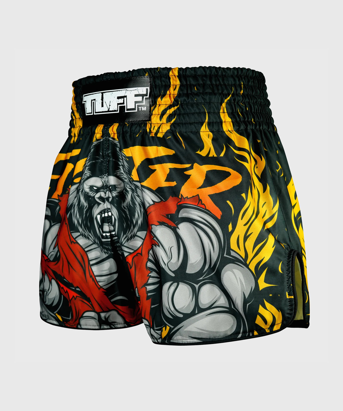 Tuff Retro Style The Gigantic Beast Muay Thai Shorts - Black