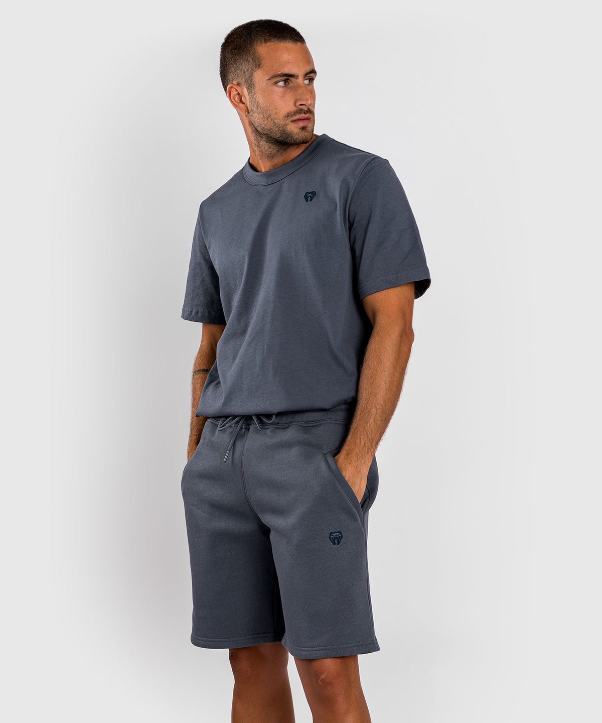 Venum Silent Power Pantalón Corto de Algodón - Azul Marino 