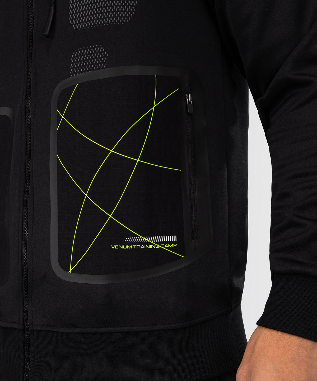Venum Training Camp 4.0 Full Zip Hoodie - Black/Neon Green