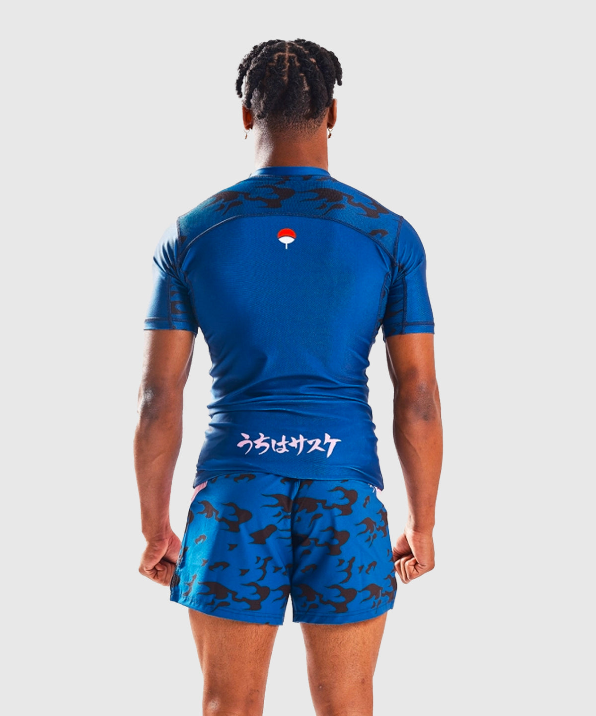 Elion X Naruto Sasuke Short Sleeve Rashguard - Blue