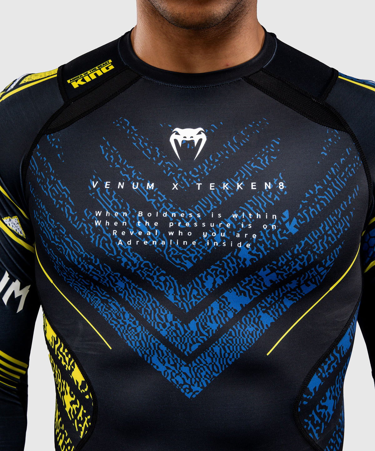 Venum x TEKKEN 8 Long Sleeve Rashguard - King - Black/Yellow