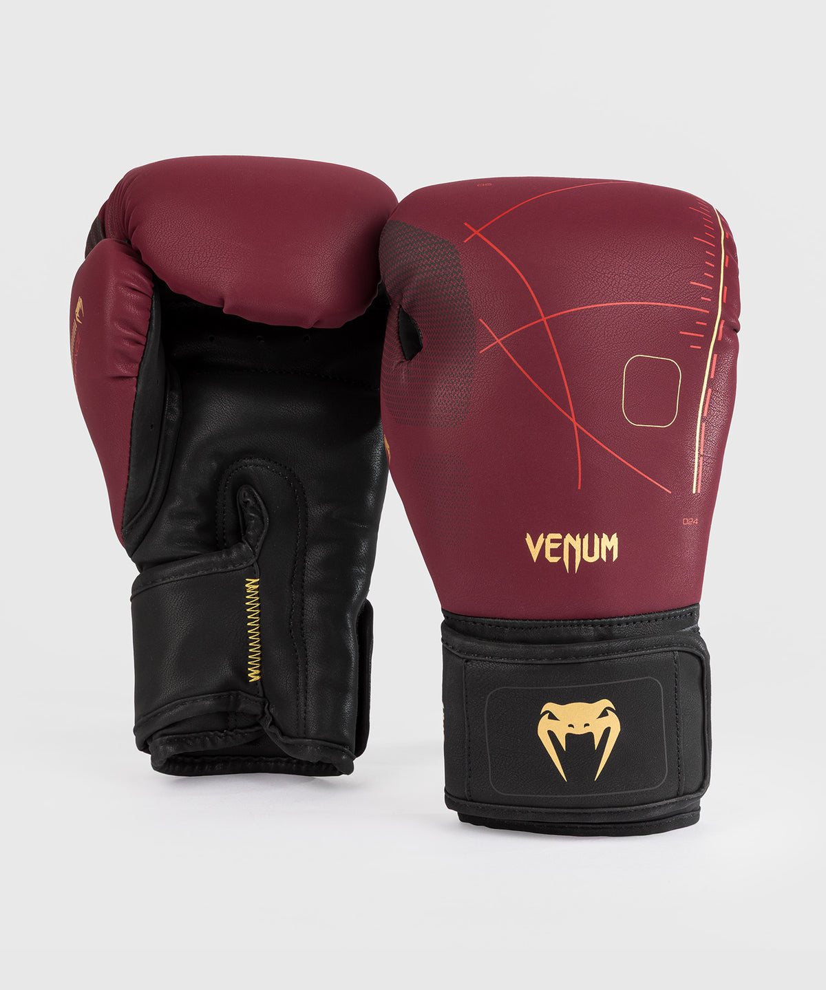 Venum Tactical XT Guantes de boxeo - Negro/Burdeos/Oro