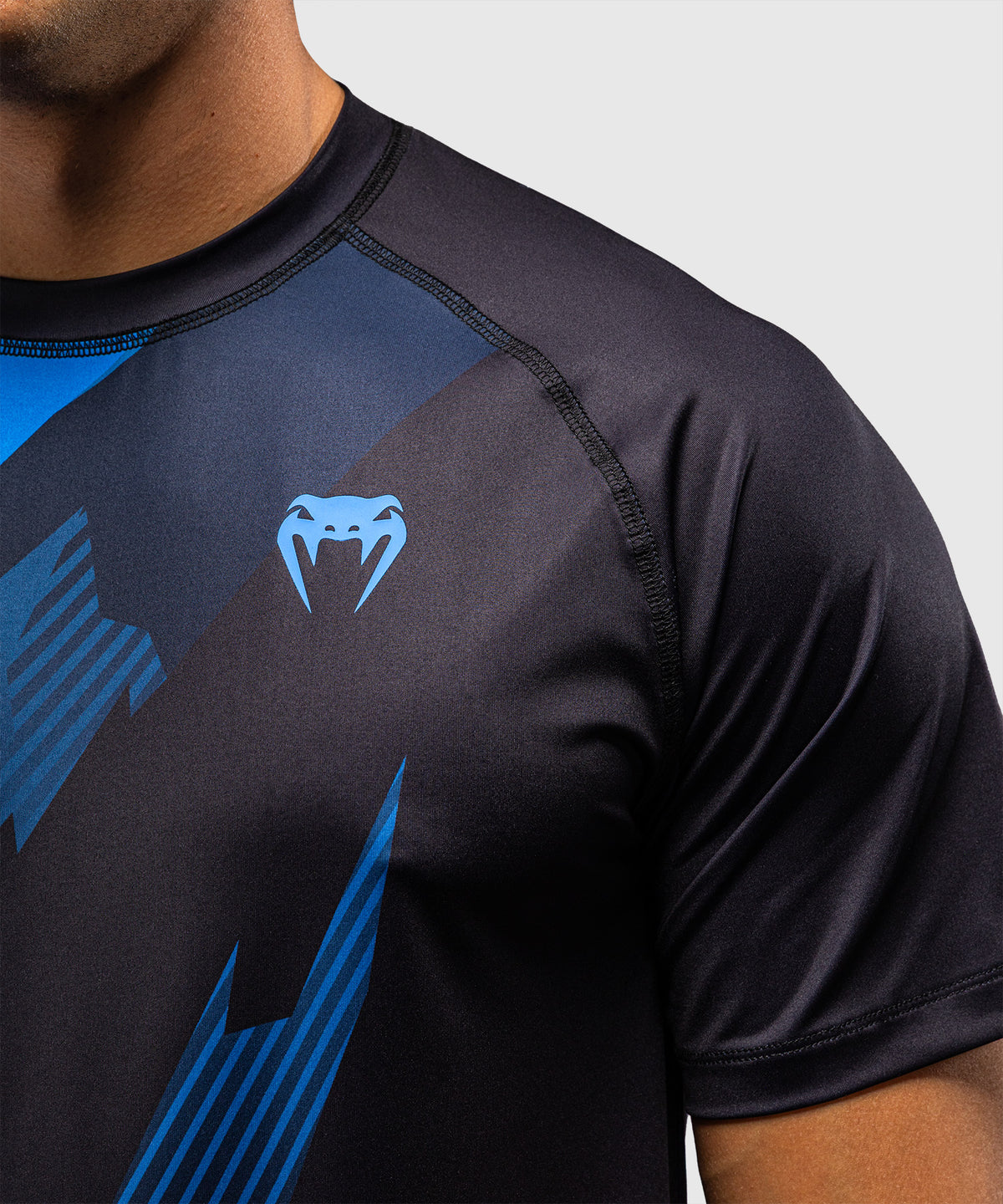 Venum No-Gi 6.0 Dry Tech T-Shirt - Black/Blue