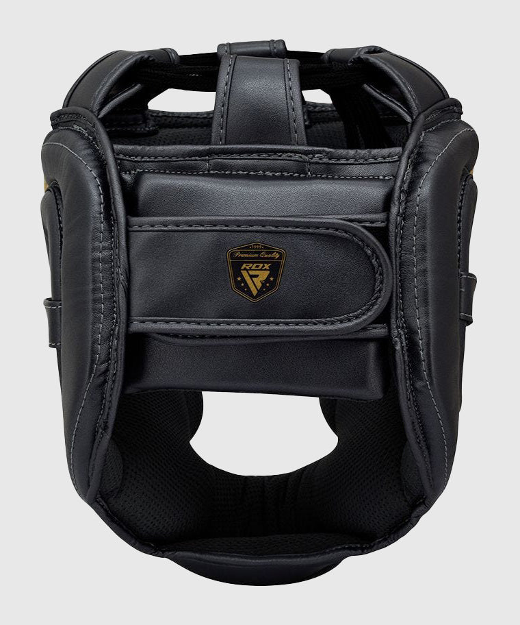 RDX Sports Aura T-17 Headgear - Black/White/Gold