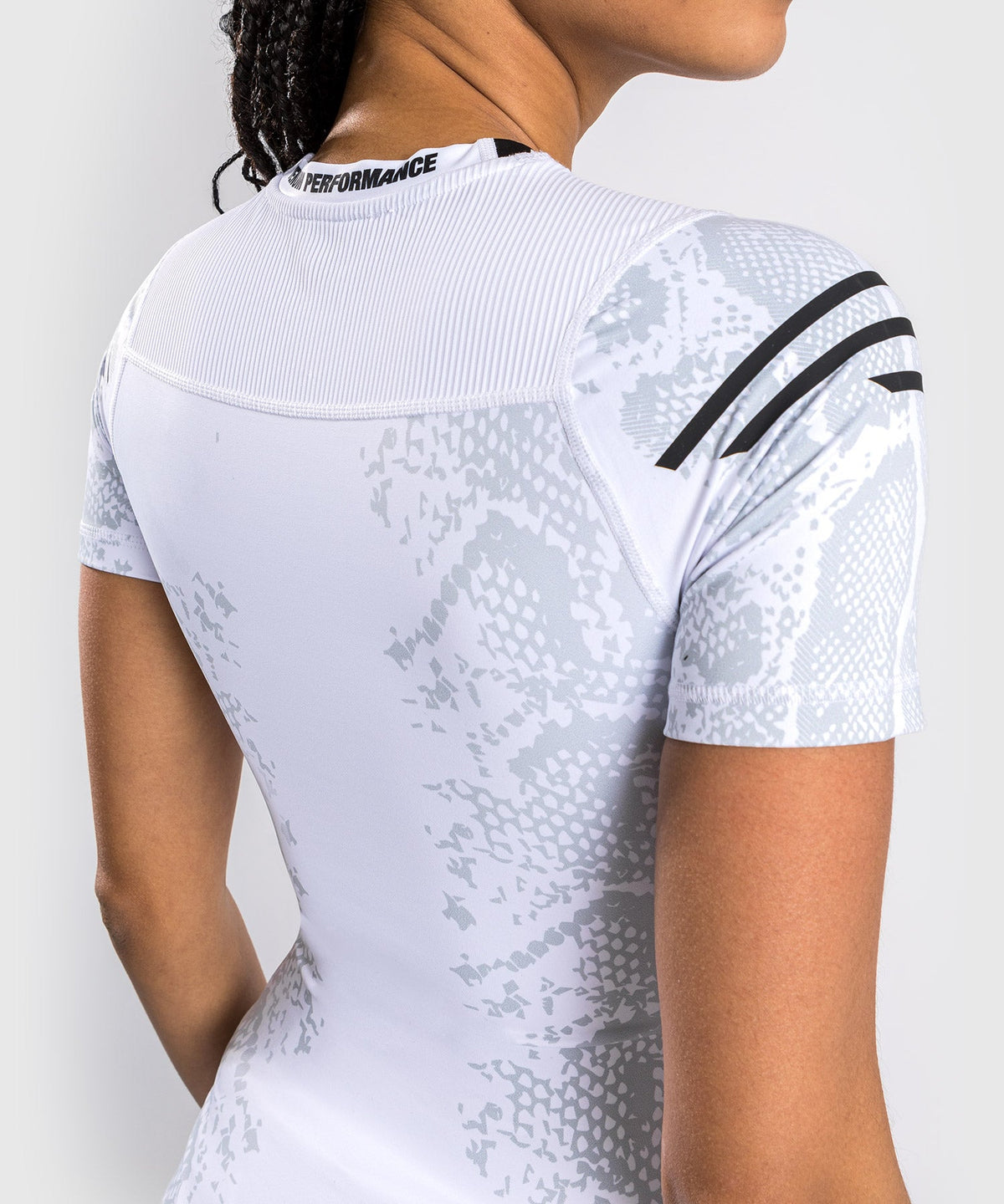 Kurzarm-Rashguard für Damen UFC Authentic Adrenaline Fight Night By Venum - Weiß