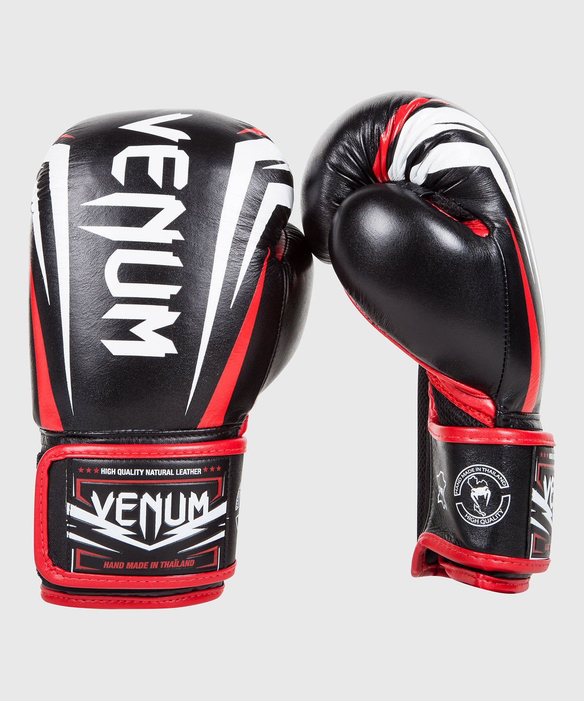 Gants de boxe Venum Sharp - Cuir Nappa - Noir/Blanc/Rouge