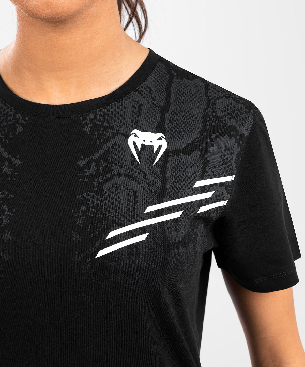 UFC Adrenaline by Venum Replica Kurzärmeliges Damen-T-Shirt - Schwarz