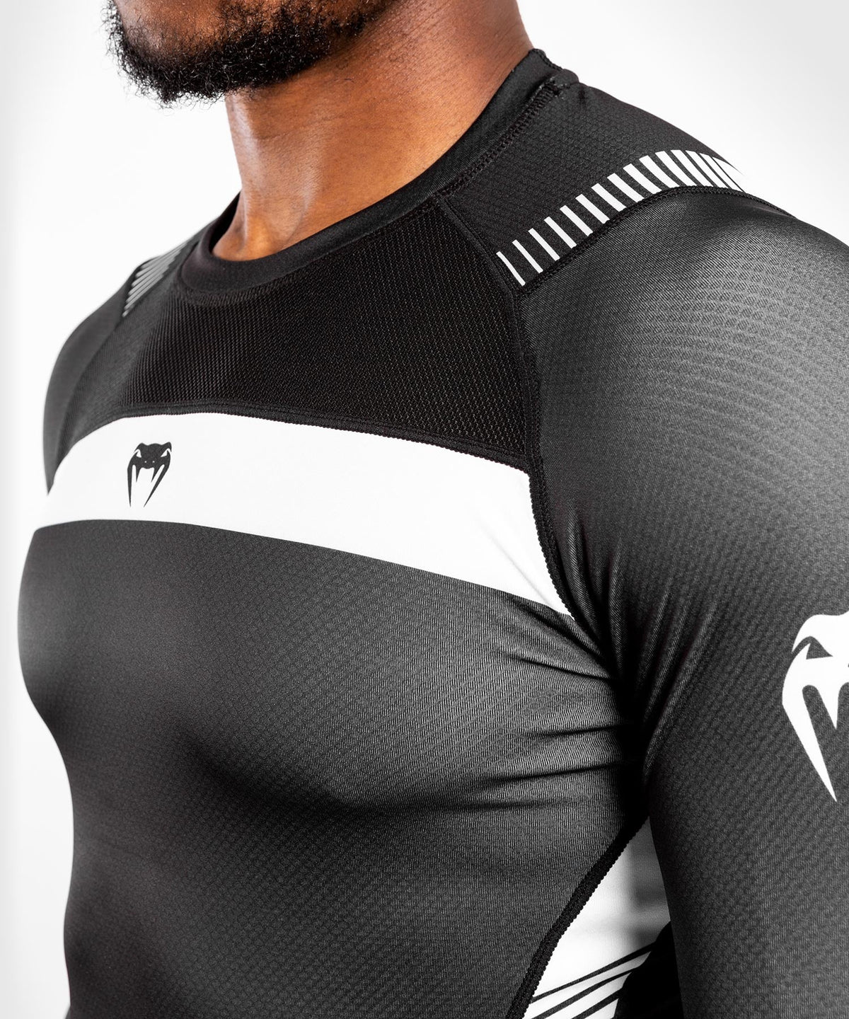 Venum NoGi 3.0 Compression T-Shirt - Long Sleeve - Black/White