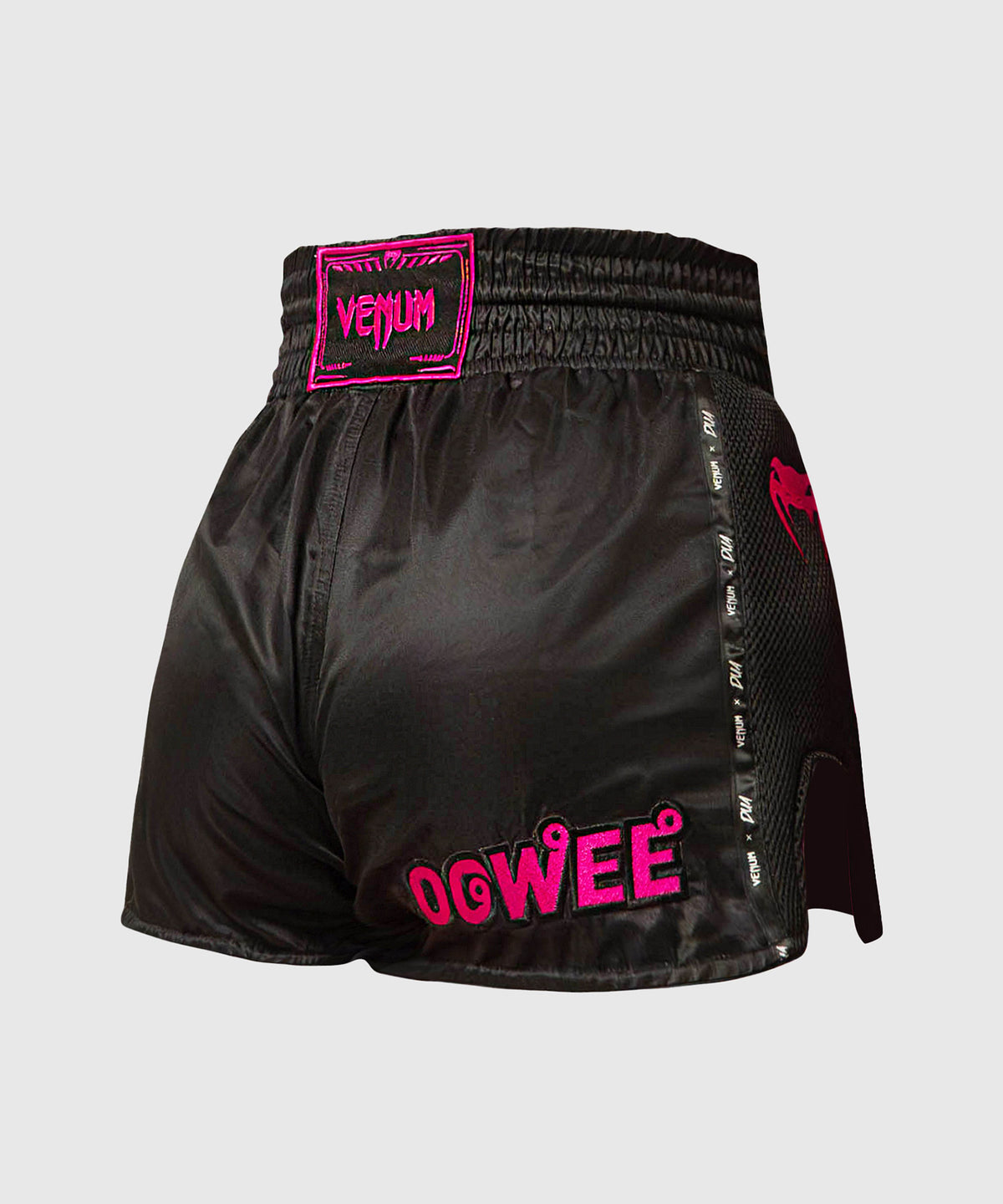 Venum x Dua Muay Thai Shorts - Schwarz/Fuchsia Rosa