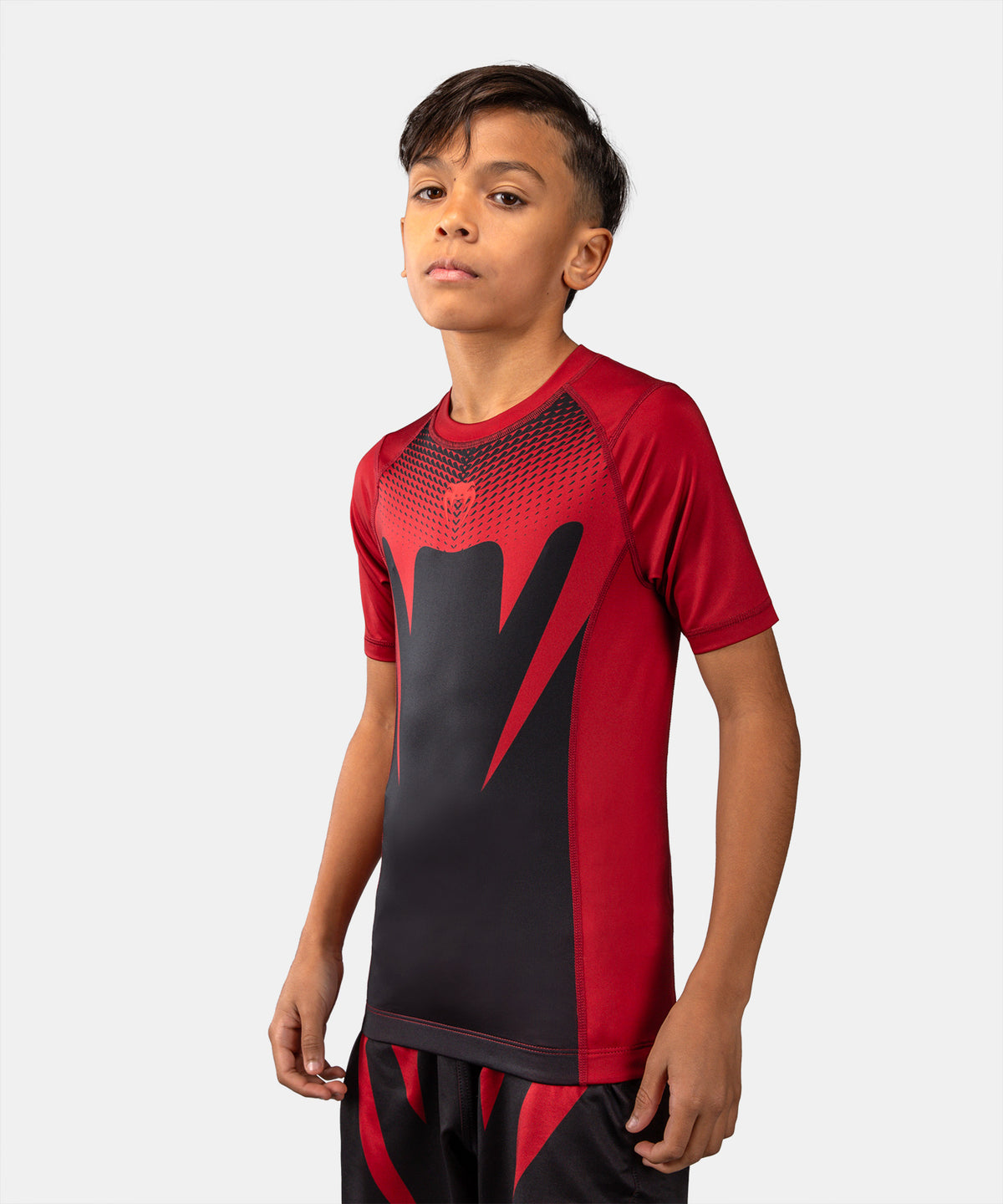 Venum Attack Kurzarm Rashguard - Schwarz/Rot