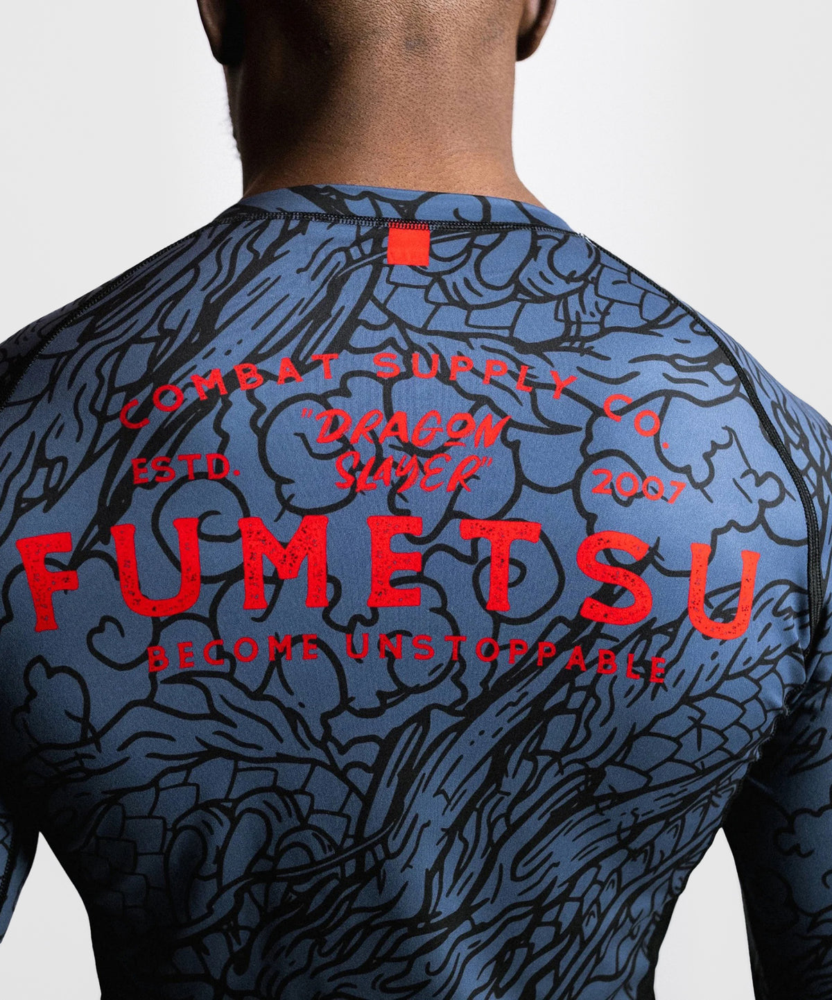 Fumetsu Dragon Slayer Long Sleeve Rashguard - Blue/Red