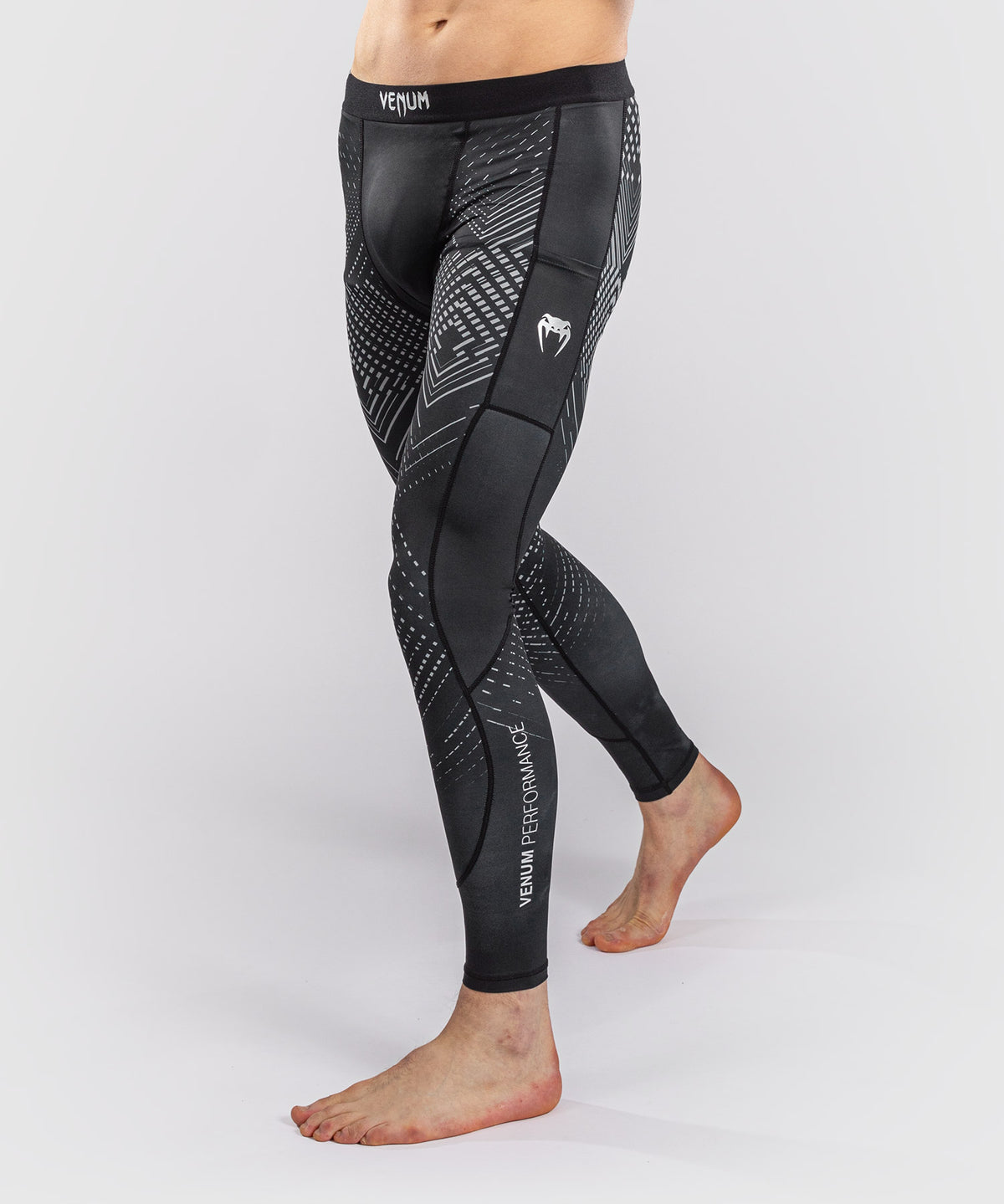 Venum Midnight Fury Spats – Negro/Gris/Plata