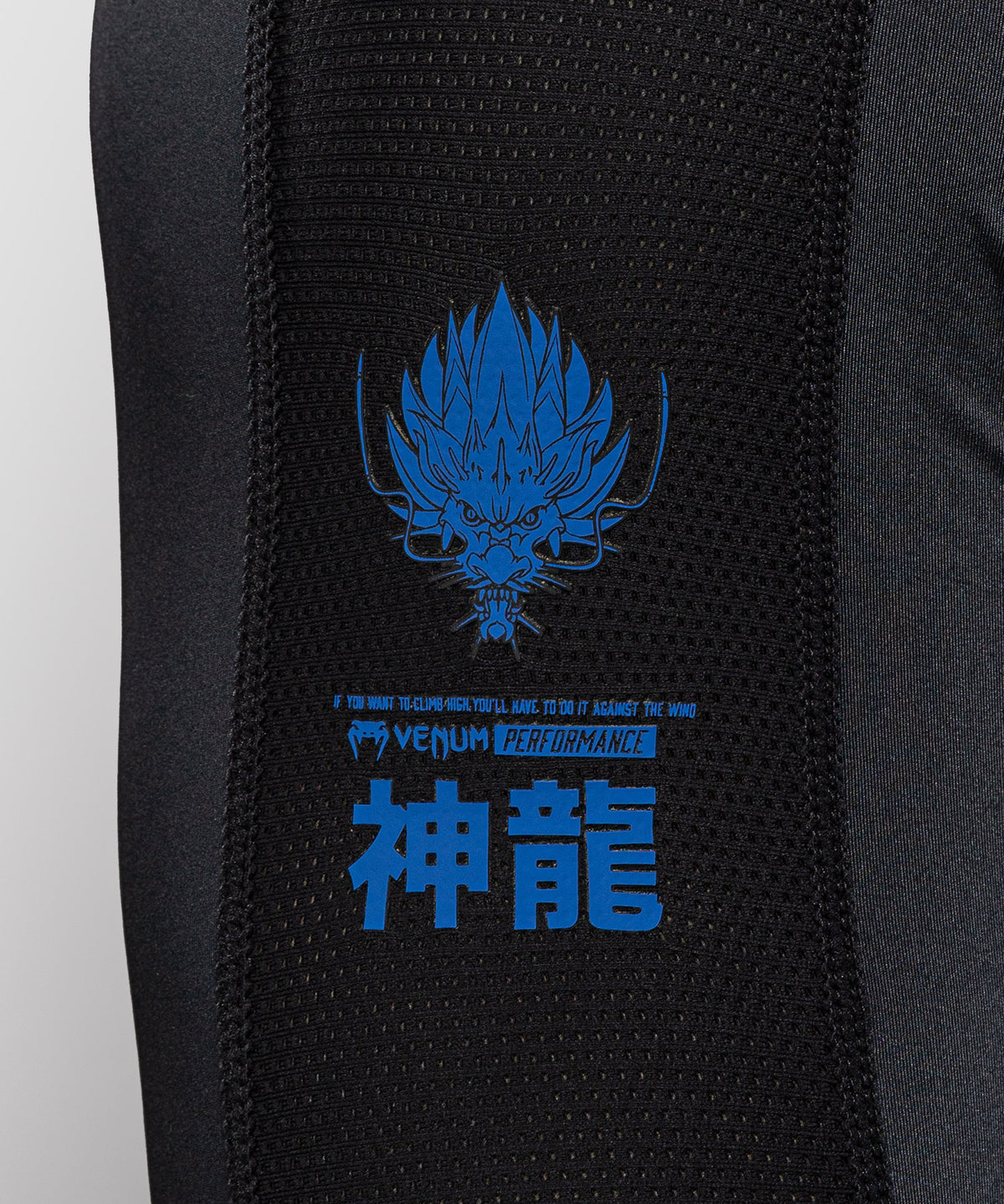 Venum Thunder Dragon Long Sleeve Rashguard - Black/Royal Blue