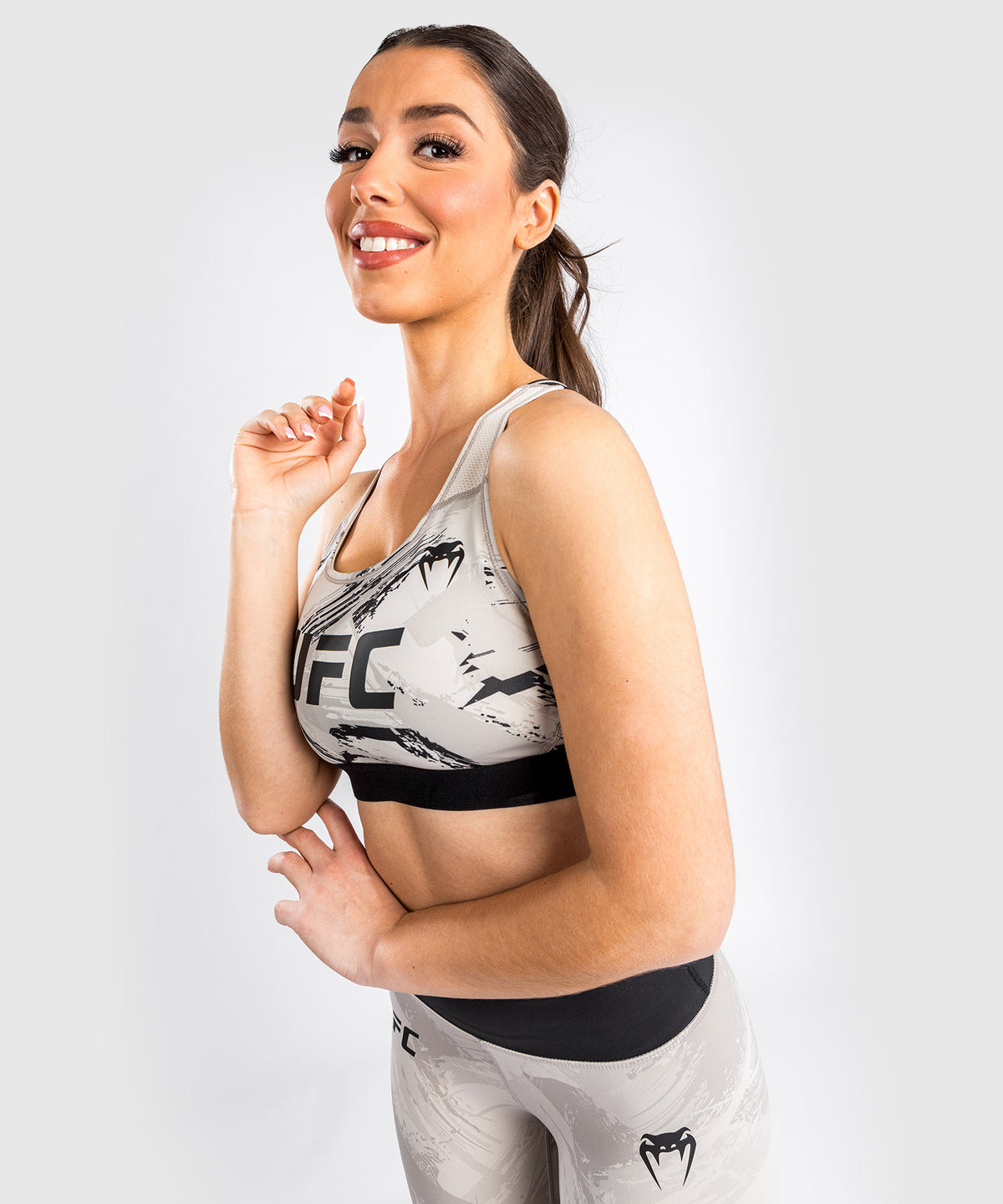 Brassière De Sport Femme UFC Venum Authentic Fight Week 2.0 - Sable/Noir