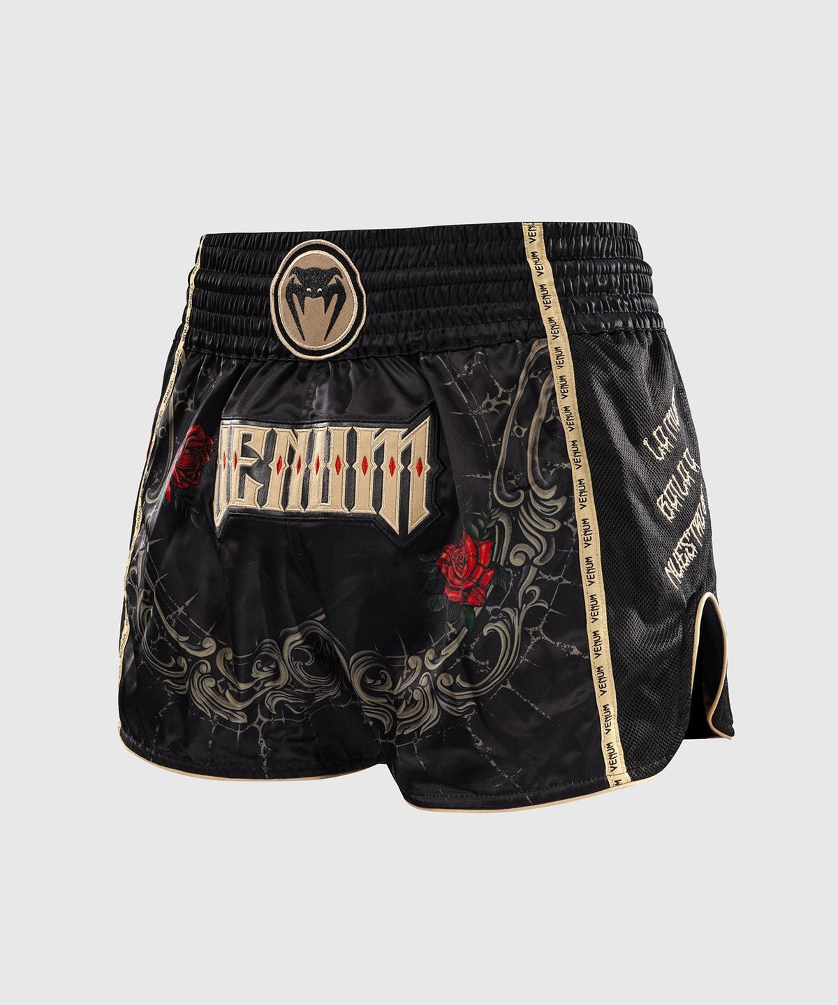 Venum Santa Muerte 5.0 Pantaloncini da Muay Thai - Nero Profondo/Oro