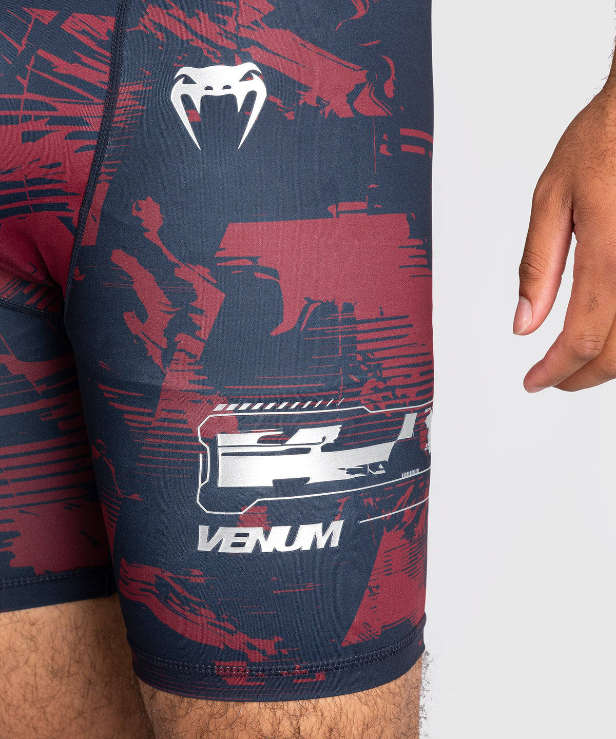 UFC Zenith by Venum Authentic Fight Week Pantaloncini Vale Tudo Performance Uomo - Blu navy/Bordeaux/Argento