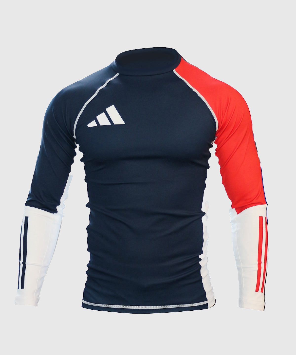 Adidas Long Sleeve Compression Top - Blue/White/Red